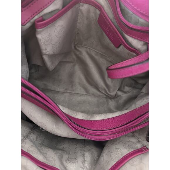 Michael Kors Dark PINK Large Jet Set Tote with Matching Wallet - Picture 4 of 16